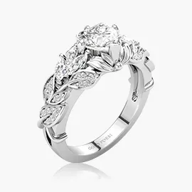 White Gold Nature Engagement Ring