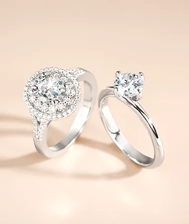 Halo and Solitaire Engagement Rings