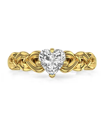 Unique Weave Style Engagement Ring