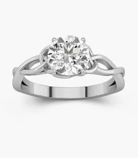 Bague de fiançailles Moissanite Nœud Celtique