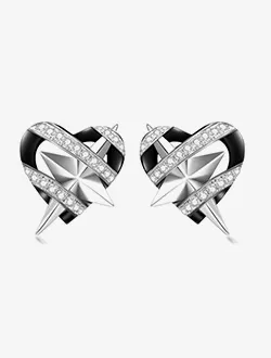 Heart star earrings