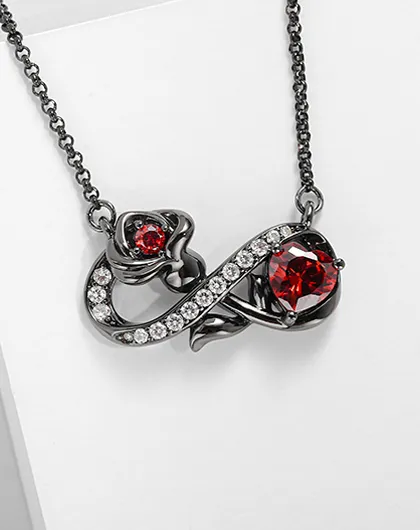 Shop rose necklace