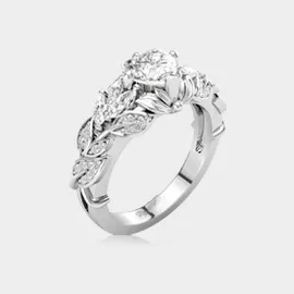 White Gold Nature Engagement Ring