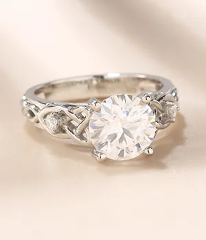 White Gold Celtic Knot Ring