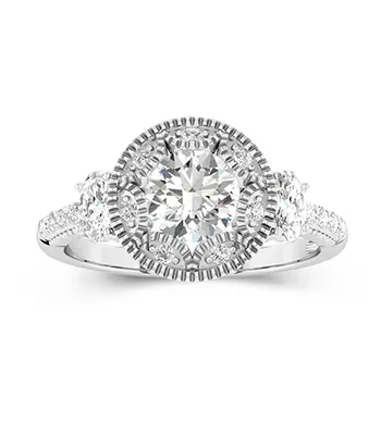 Round Vintage Engagement Ring