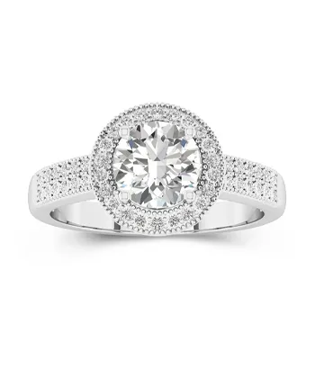 Halo Pavé Engagement Ring