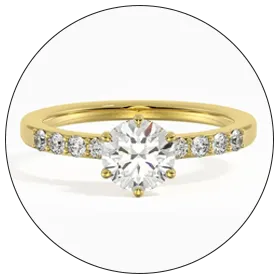 Custom Yellow Gold Engagement Ring