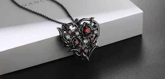 Rose Heart Necklace