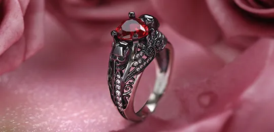 Lotus Skull Ring