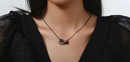 Infinity Rose Necklace