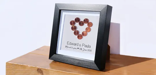 Photo Frame with Copper Coins