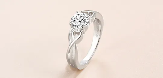 Heart Solitaire Engagement Ring