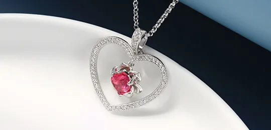 Rose Heart Necklace