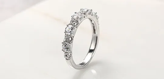 14K White Gold Wedding Bands