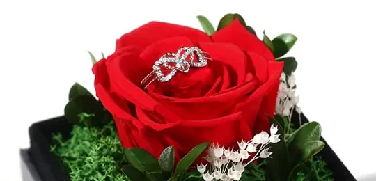 Rose Flower Jewelry Box