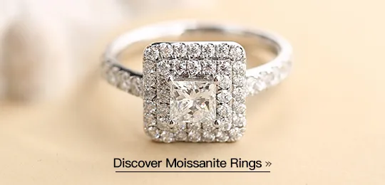Double Halo Moissanite Ring