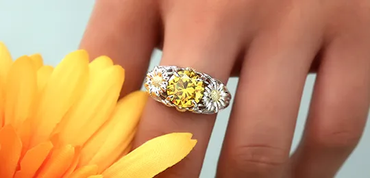 Sunflower Daisy Ring