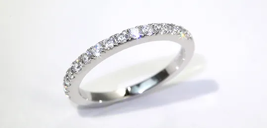 White Gold Half Eternity Wedding Ring