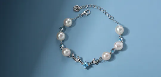 Deer Antler Pearl Bracelet