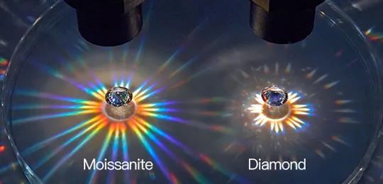 The brilliant difference between moissanite and diamond