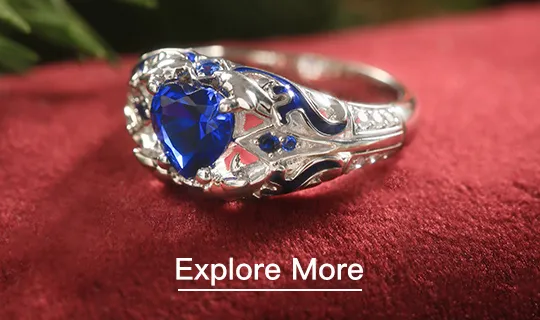 Blue Stone Engagement Ring