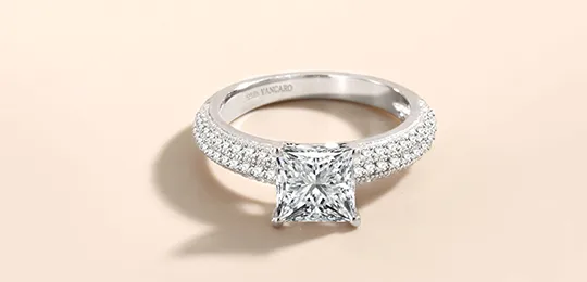 Princess Cut White Gold Engagement Ring