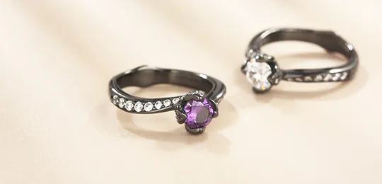 Purple Stone Engagement Ring