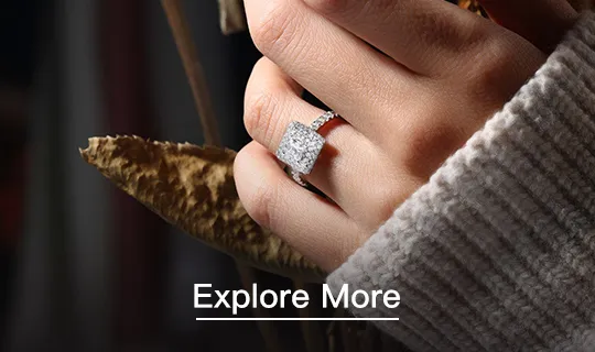 Moissanite White Gold Engagement Ring