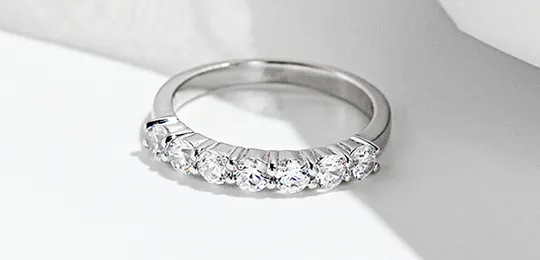Half Eternity White Gold Wedding Ring