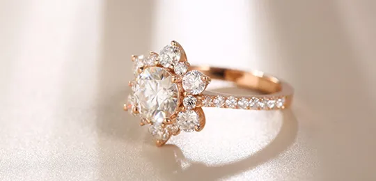 Snowflake Halo Cluster Engagement Ring