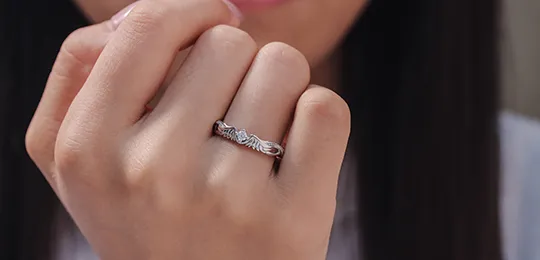 Women with Wing Wedding Ring