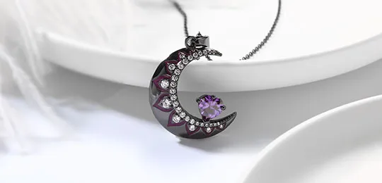 Moon Lotus Necklace