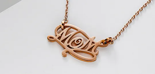 Letter Mom Necklace