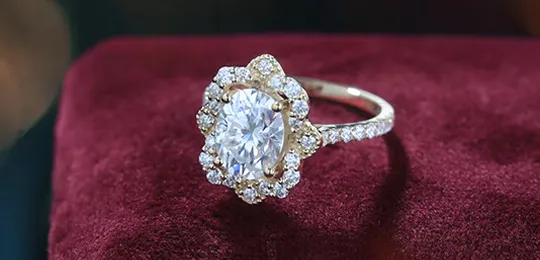 Vintage Oval Cut Engagement Ring
