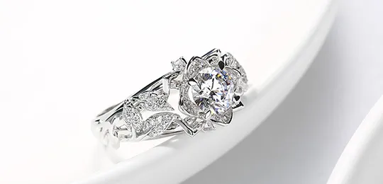 Flower Engagement Ring