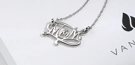 Letter Mom Necklace