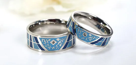 Blue Couple Ring