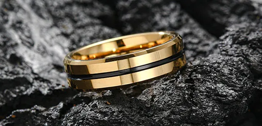 Men Wedding Band Titanium Steel