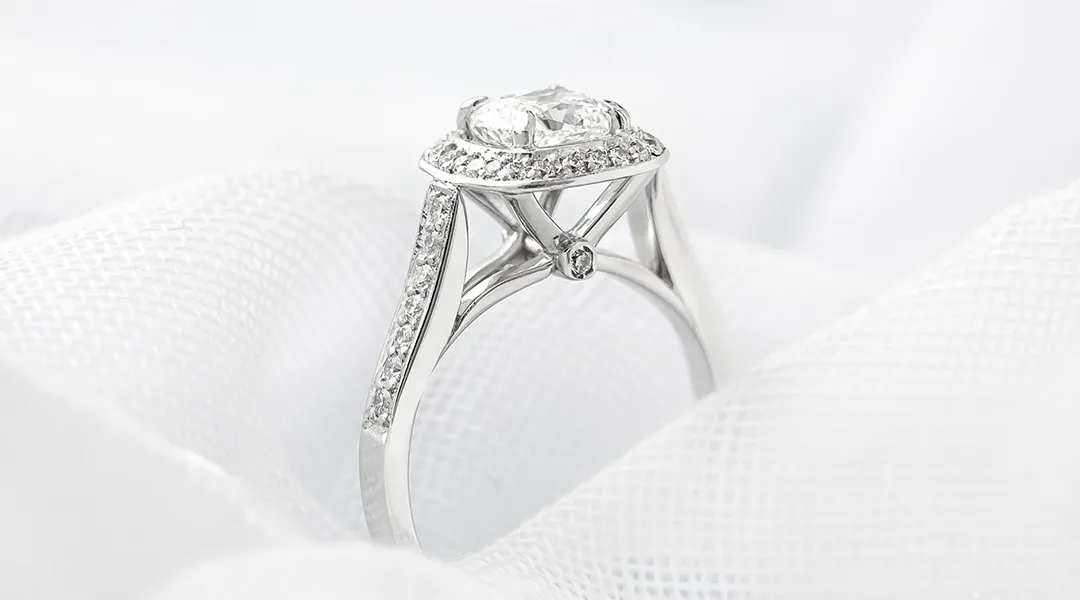 Cathedral Setting White Gold Engagement Rings