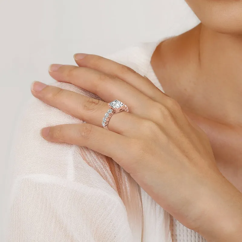 Classic Princess 2.50ct Moissanite Engagement Ring