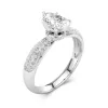 Pavé Hidden Halo Engagement Ring 1.00ct Moissanite