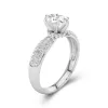 Pavé Hidden Halo Engagement Ring 1.00ct Moissanite