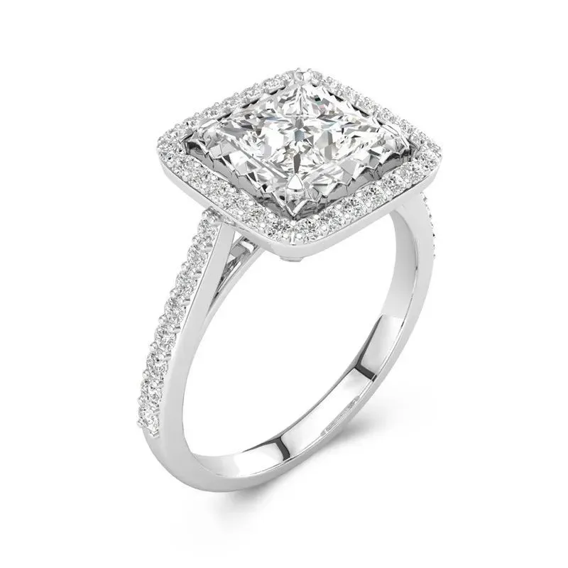 Classique Princesse 1.50ct Moissanite Bague de fiançailles