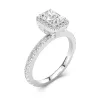 Delicate Radiant 0.80ct Moissanite Engagement Ring