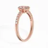 14K Rose Gold Moissanite Engagement Ring