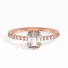 14K Rose Gold Moissanite Engagement Ring