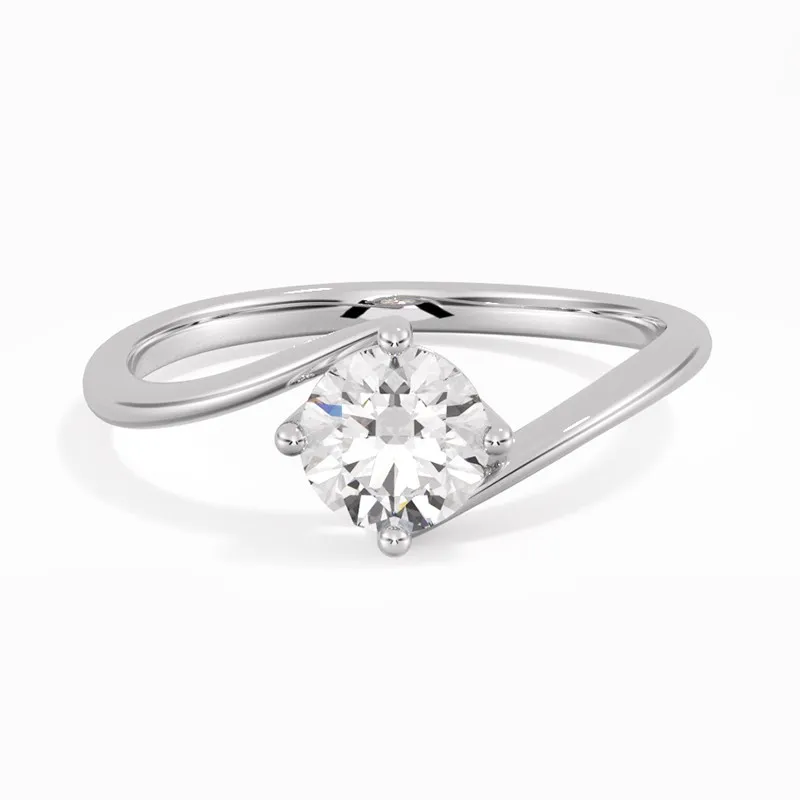 Solitaire East West Engagement Ring 1.00ct Moissanite