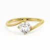 Solitaire East West Engagement Ring 1.00ct Moissanite