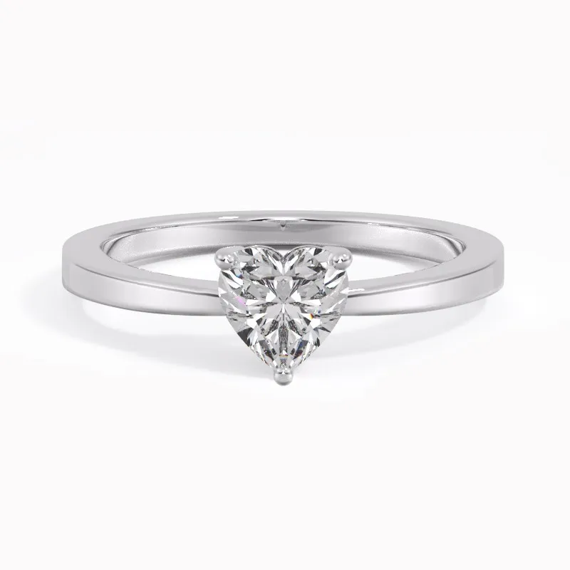 925 Sterling Silver Moissanite Engagement Ring