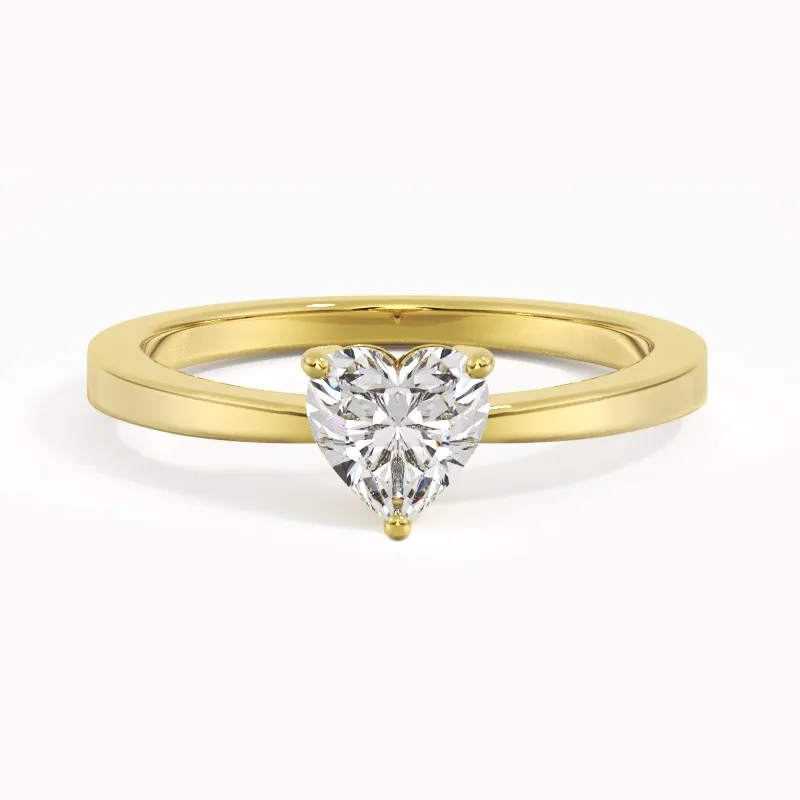 14K Gold Moissanite Engagement Ring